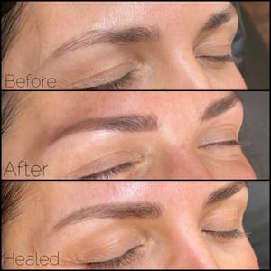 Eyebrow Tattoo result by Sarah Mahn Beauty - Permanent Makeup - Nanobrows in Traverse City, MI