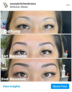 Eyebrow Tattoo result by Sassy Britches Brows in Elmhurst, IL
