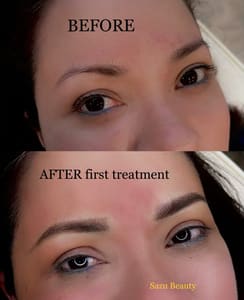 Eyebrow Tattoo result by Sazu Beauty in West Covina, CA
