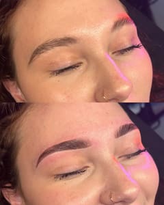 Eyebrow Tattoo result by Sculpt Beauty Studio in Sevierville, TN