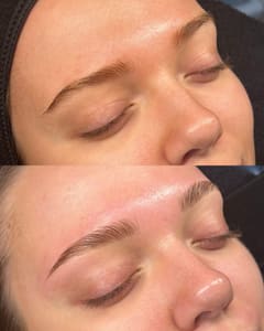 Eyebrow Tattoo result by Sculpt Beauty Studio in Sevierville, TN