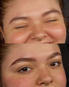 Eyebrow Tattoo result by Sculpt Beauty Studio in Sevierville, TN