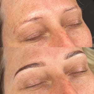 Eyebrow Tattoo result by Sculpt Beauty Studio in Sevierville, TN