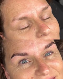 Eyebrow Tattoo result by Sculpt Beauty Studio in Sevierville, TN