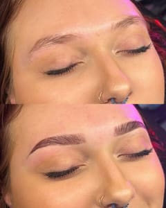 Eyebrow Tattoo result by Sculpt Beauty Studio in Sevierville, TN