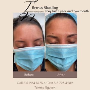 Eyebrow Tattoo result by Secret Nails in Peru, IL