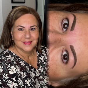 Eyebrow Tattoo result by Serenity & In Bloom Medspa in Fort Myers, FL