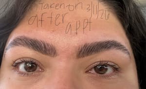 Eyebrow Tattoo result by Serenity Salon and Med Spa in Prattville, AL