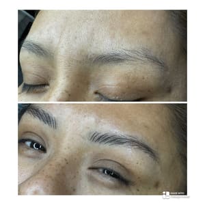 Eyebrow Tattoo result by Shade and Stencil: Tiny fine line tattoos + Nano Brows in Largo, Florida in Largo, FL
