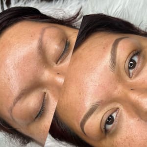 Eyebrow Tattoo result by Shape and Shade Studio in Baytown, TX