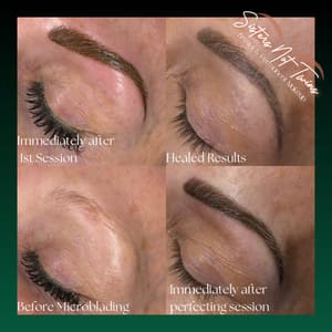 Eyebrow Tattoo result by Sisters Not Twins Brows & Permanent Makeup in Brownstown, IN