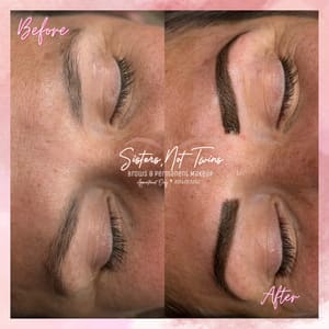 Eyebrow Tattoo result by Sisters Not Twins Brows & Permanent Makeup in Brownstown, IN