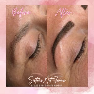 Eyebrow Tattoo result by Sisters Not Twins Brows & Permanent Makeup in Brownstown, IN
