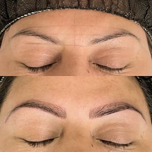 Eyebrow Tattoo result by Skinful Nature Beauty Studio in Perris, CA