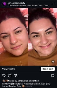 Eyebrow Tattoo result by Soft Savage Beauty in Pittsburgh, PA