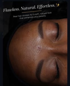 Eyebrow Tattoo result by Soo Beauty Bar in Arlington, TX
