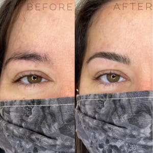 Eyebrow Tattoo result by Sophie Hard Brow Studio - Microblading, Powder, and Nano Brows in Austin, TX