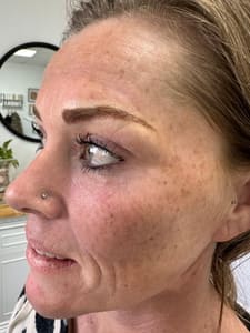 Eyebrow Tattoo result by soul + skin lounge in Vista, CA
