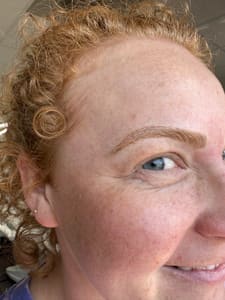 Eyebrow Tattoo result by soul + skin lounge in Vista, CA