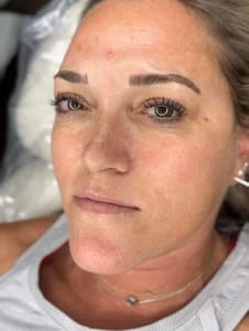 Eyebrow Tattoo result by soul + skin lounge in Vista, CA