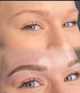 Eyebrow Tattoo result by Stay Beautiful Society Huntington Beach Lash Extensions in Huntington Beach, CA