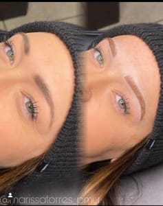 Eyebrow Tattoo result by Stay Beautiful Society Huntington Beach Lash Extensions in Huntington Beach, CA