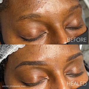 Eyebrow Tattoo result by Stay Stunning Permanent Makeup & Microblading in Clayton, NC