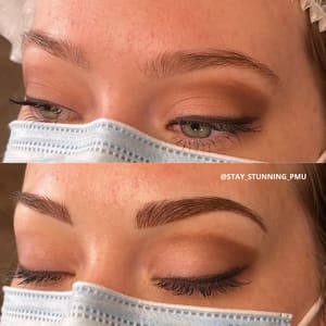 Eyebrow Tattoo result by Stay Stunning Permanent Makeup & Microblading in Clayton, NC