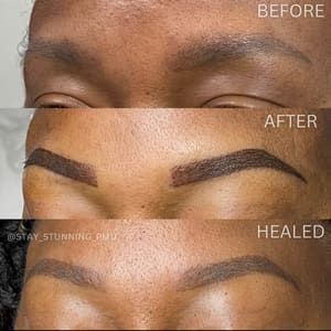 Eyebrow Tattoo result by Stay Stunning Permanent Makeup & Microblading in Clayton, NC