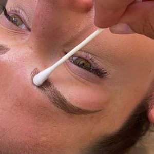 Eyebrow Tattoo result by Studio V Microblading and training in Brentwood, CA