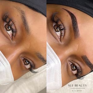 Eyebrow Tattoo result by Sue Beauty Studio in Glen Cove, NY