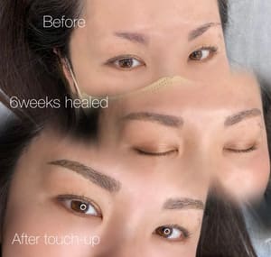 Eyebrow Tattoo result by Suzu Cosmetic Art in Mckinney, TX