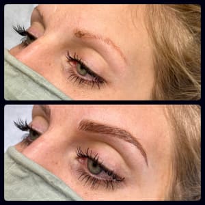 Eyebrow Tattoo result by Sweet Pea Permanent Cosmetics in Casper, WY