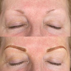 Eyebrow Tattoo result by Symmetry Permanent Cosmetics and Microblading in Flanders, NJ