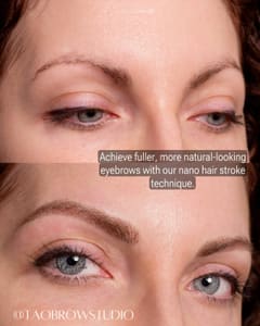 Eyebrow Tattoo result by Tao Brow Studio in Schaumburg, IL