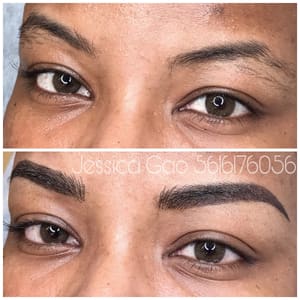 Eyebrow Tattoo result by Tao Ink LLC in Lauderhill, FL