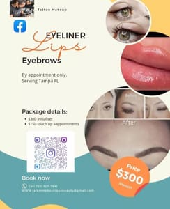 Eyebrow Tattoo result by Tattoo makeup tampa FL in Tampa, FL