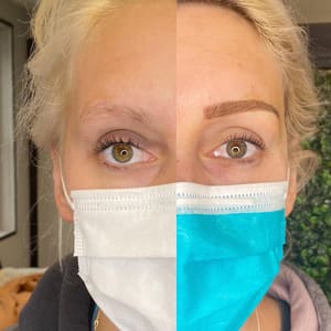 Eyebrow Tattoo result by The Beauty Bar on State in Pendleton, IN