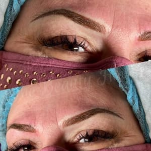 Eyebrow Tattoo result by The Beauty Haven - Mink Eye Lash Extensions & Beauty Boutique in Herndon, VA