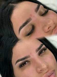 Eyebrow Tattoo result by The Beauty Lab TBL BROWS AND LASHES in San Bernardino, CA