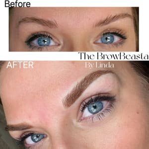 Eyebrow Tattoo result by The Brow Beasta - Ombre Brows Microblading in Bonita Springs, FL