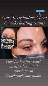 Eyebrow Tattoo result by The Brow & Beauty Studio in Hagerstown, MD