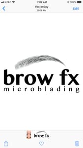 Eyebrow Tattoo result by the brow fx in Collierville, TN