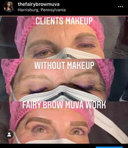Eyebrow Tattoo result by The Fairy Brow Muva in Harrisburg, PA