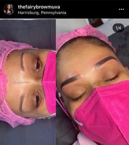 Eyebrow Tattoo result by The Fairy Brow Muva in Harrisburg, PA