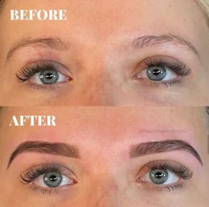 Eyebrow Tattoo result by The Glam Garage Cosmetic Tattooing & Aesthetics in Minneapolis, MN