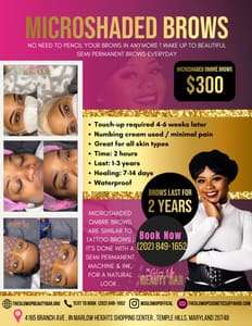 Eyebrow Tattoo result by The Glow Up Beauty Bar in Marlow Heights, MD