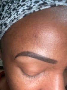 Eyebrow Tattoo result by The Glow Up Beauty Bar in Marlow Heights, MD