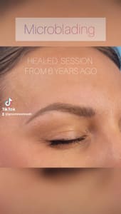 Eyebrow Tattoo result by The Groom Room Microblading, Brow & Wax Studio in Nashville, TN