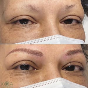Eyebrow Tattoo result by The Koa Studio in Towson, MD